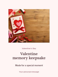 Valentine memory keepsake poster template · Picture window