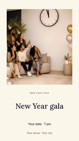 New Year gala instagram story template