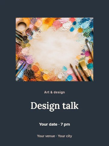 Design talk poster template