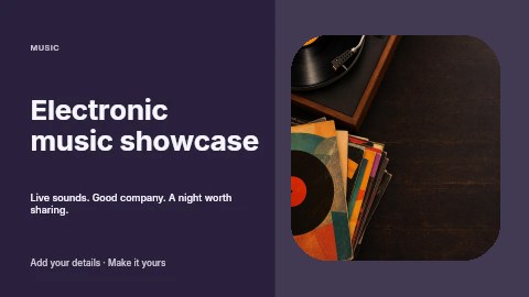 Electronic music showcase youtube thumbnail template