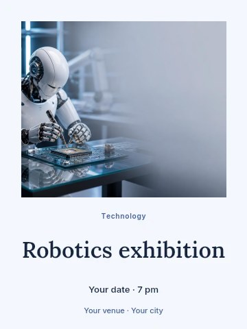 Robotics exhibition poster template