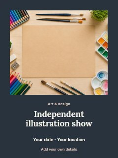 Independent illustration show · Quiet photo gallery