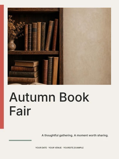 Autumn Book Fair · Signal poster template