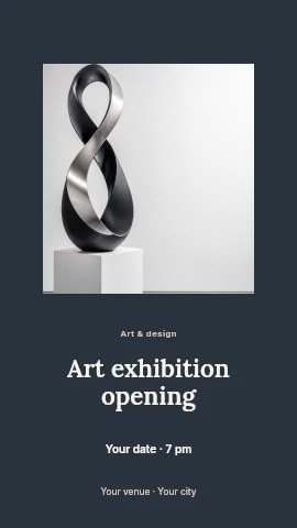 Art exhibition opening instagram story template