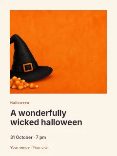 Vintage Halloween greeting photo layout poster template · Gallery editorial