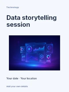 Futuristic data visualization and infographics in Data storytelling session · Modern programme