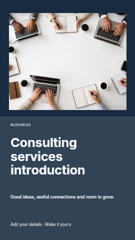 Consulting services introduction instagram story template