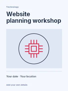 Microprocessor chip · Medallion in Website planning workshop · Title & photograph