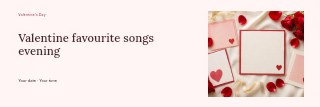 Valentine favourite songs evening banner template · Horizontal photo dialogue