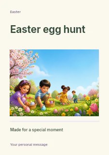 Easter egg hunt flyer template · Title & photograph