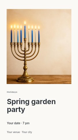 Spring garden party instagram story template