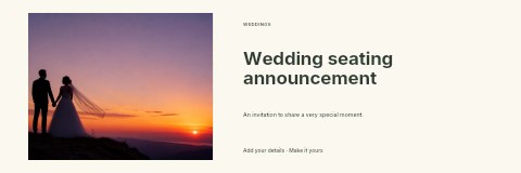 Wedding seating announcement banner template