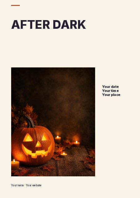 Halloween Flyer · Editorial photo flyer template