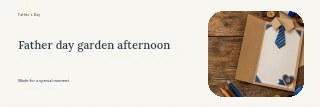 Father Day garden afternoon banner template · Horizontal photo dialogue