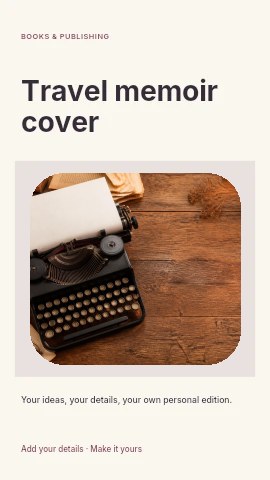 Travel memoir cover instagram story template