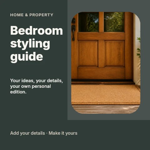 Bedroom styling guide social media post template