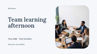Team learning afternoon youtube thumbnail template · Horizontal photo dialogue