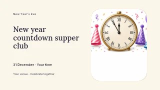 New Year countdown supper club youtube thumbnail template · Horizontal photo dialogue