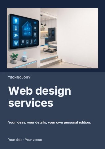 Web design services flyer template