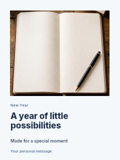 New Year calendar planning photo layout poster template · Gallery editorial