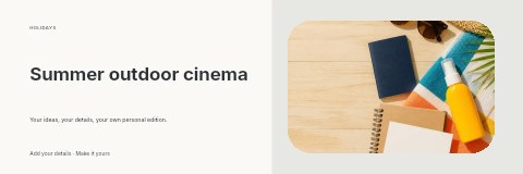 Summer outdoor cinema banner template