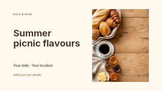 Summer picnic flavours youtube thumbnail template · Horizontal photo dialogue