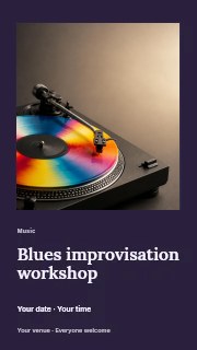 Blues improvisation workshop instagram story template · Gallery editorial