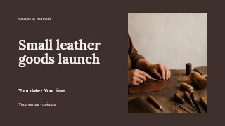 Small leather goods launch youtube thumbnail template · Horizontal photo dialogue