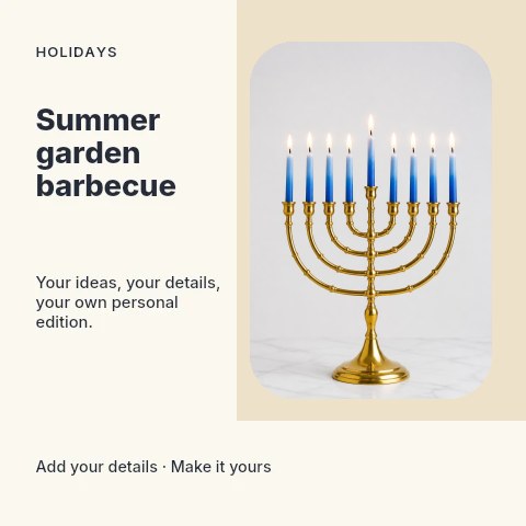 Summer garden barbecue social media post template