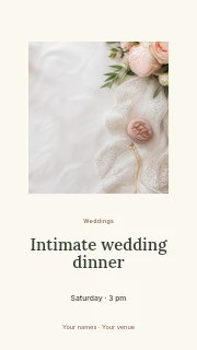 Intimate wedding dinner · Picture window