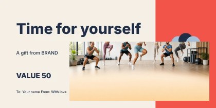 Time for yourself · Swiss gift voucher template