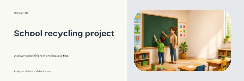 School recycling project banner template