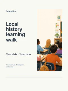 Local history learning walk poster template · Split portrait