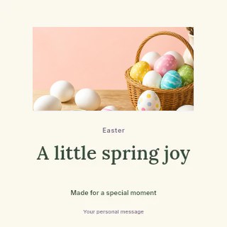 Easter eggs painting and decorating setup in Easter photo greeting · Picture window