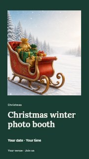 Christmas winter photo booth instagram story template · Gallery editorial