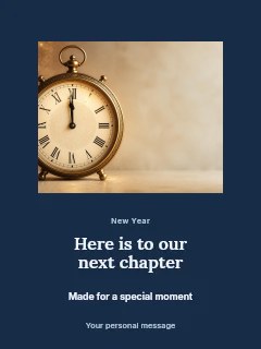 New Year team greeting photo layout poster template · Picture window