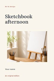 Blank artist workspace with tools in Sketchbook afternoon · Modern programme