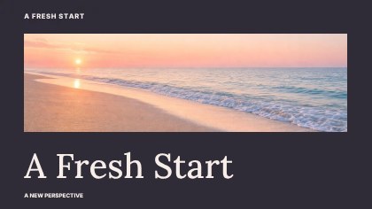 A Fresh Start · Gallery youtube thumbnail template