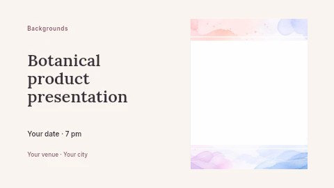 Botanical product presentation presentation cover template