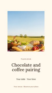 Chocolate and coffee pairing instagram story template · Picture window
