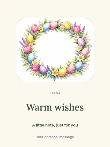 Spring greetings greeting card template