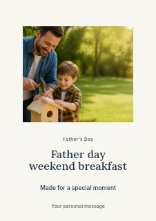 Father Day weekend breakfast flyer template · Picture window
