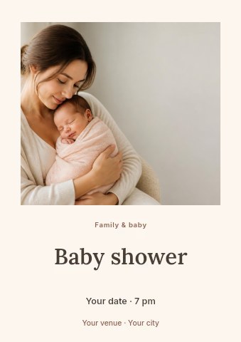 Baby shower flyer template