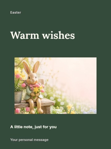 Easter spring picnic greeting card template