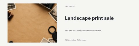 Landscape print sale banner template