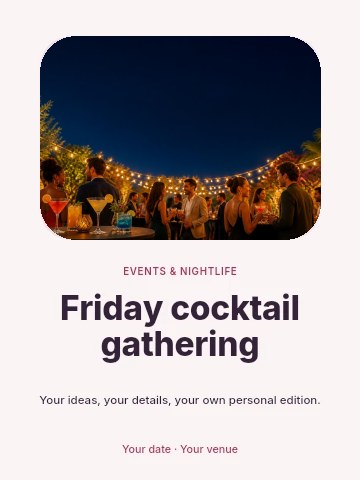 Friday cocktail gathering invitation template