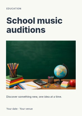 School music auditions flyer template