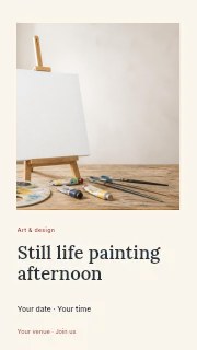 Still life painting afternoon instagram story template · Gallery editorial