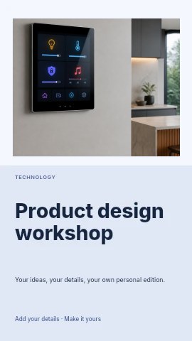Product design workshop instagram story template