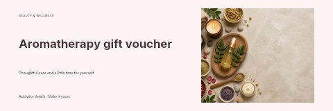 Aromatherapy gift voucher banner template